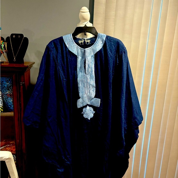 VTG African Nigeria Dashiki Kaftan Top Shirt and Pant Plus Agbada Men - Picture 7 of 10